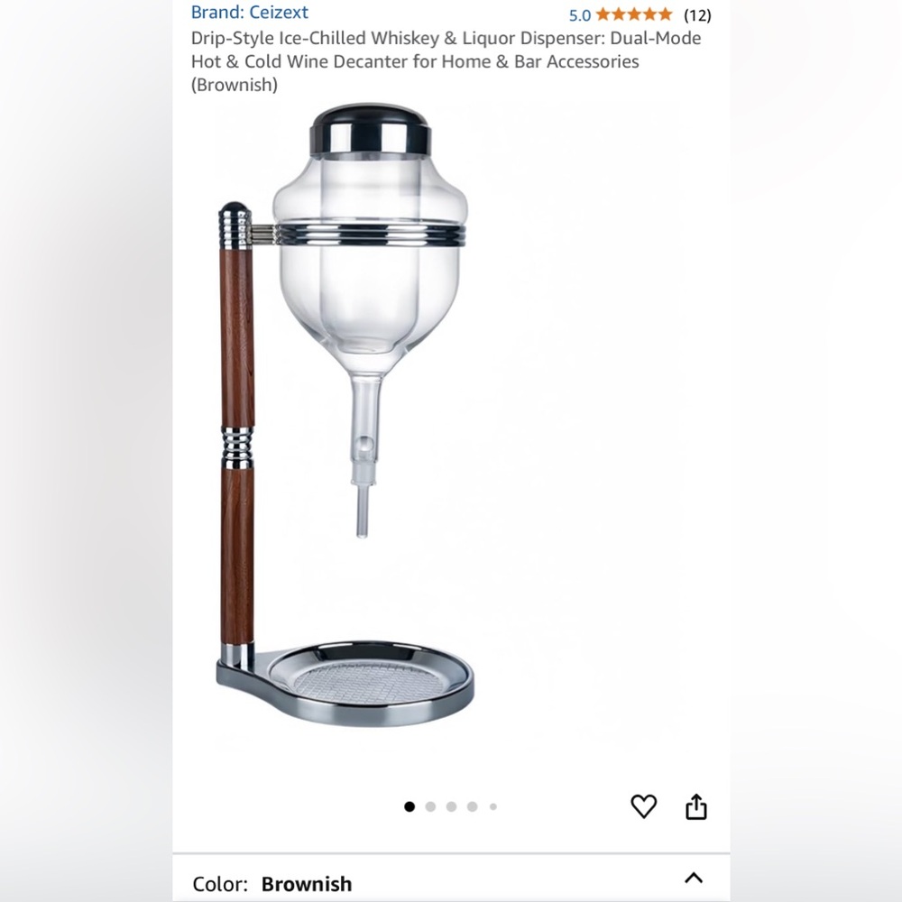 Brand New Drip-Style Ice-Chilled Whiskey & Liquor Dispenser